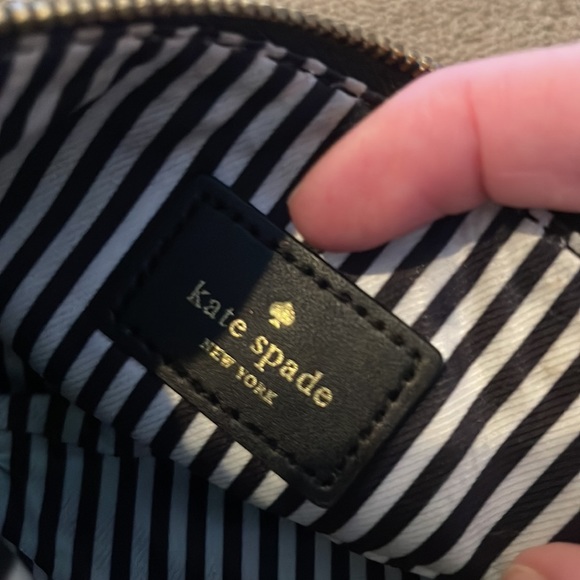 Kate Spade Wristlet Clutch Purse Black Leather (TD) - Picture 5 of 5